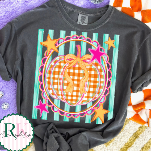 preppy plaid fall DTF Transfer, Ready to Press Rustic Key Transfers