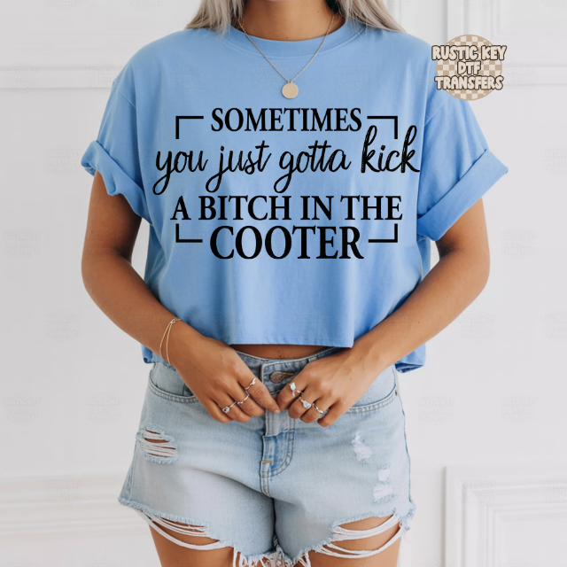 Sometime you just gotta kick  DTF Transfer, Ready to Press