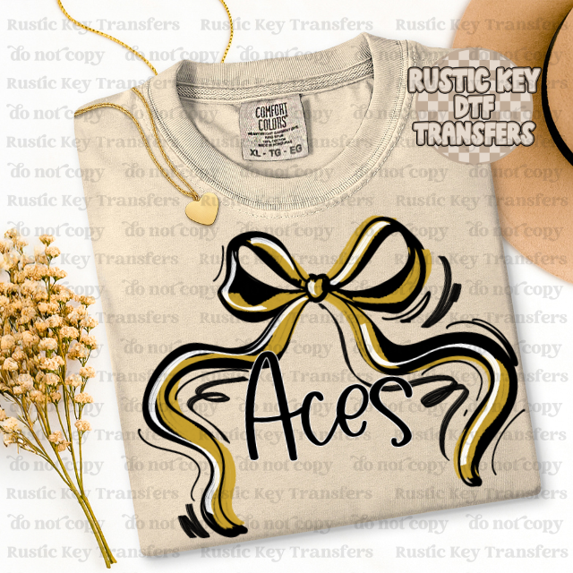 Aces Mascot Bow DTF TRANSFER