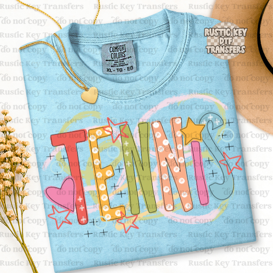 Tennis DTF Transfer, Ready to Press