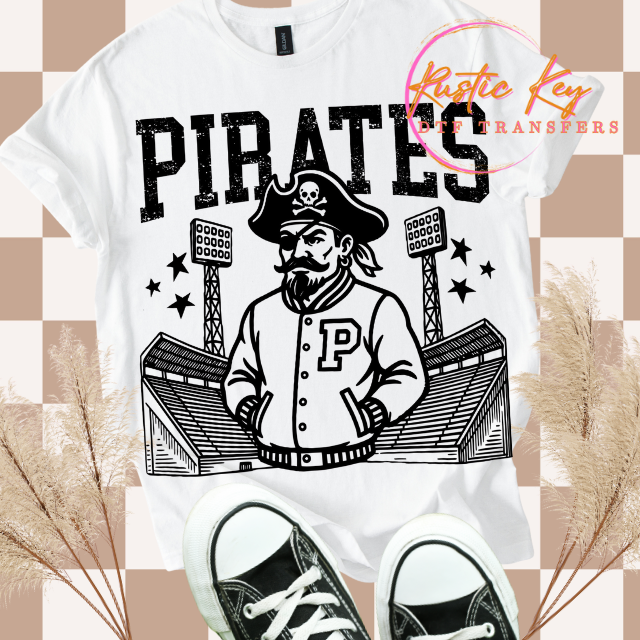 Pirates mascot DTF TRANSFER