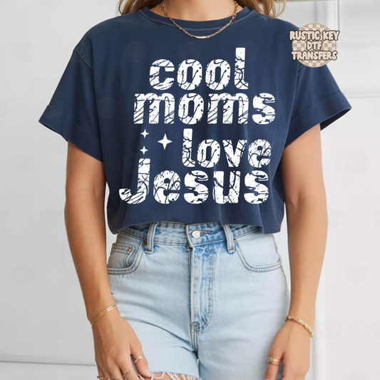 Cool moms love jesus DTF Transfer, Ready to Press