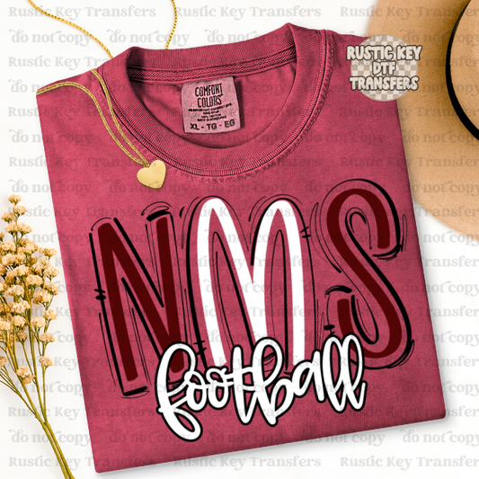 NMS Football DTF Transfer, Ready to Press