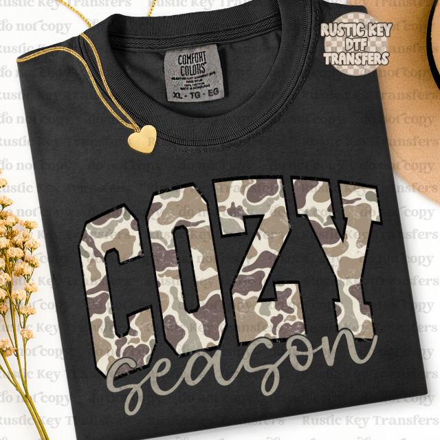 Cozy Season DTF Transfer - Ready To Press