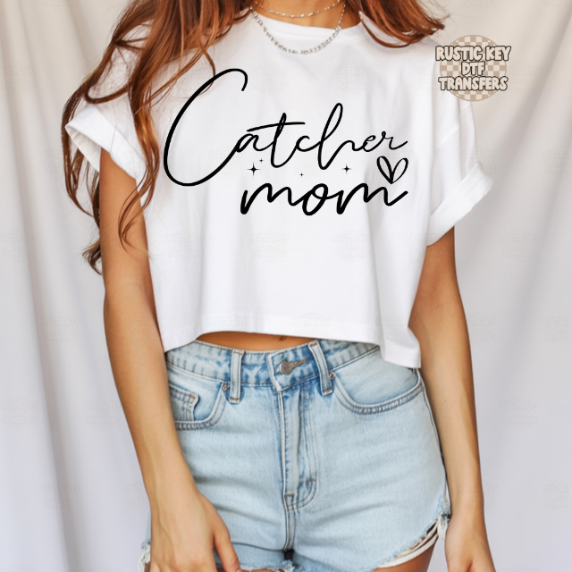 Catcher Mom DTF Transfer, Ready to Press