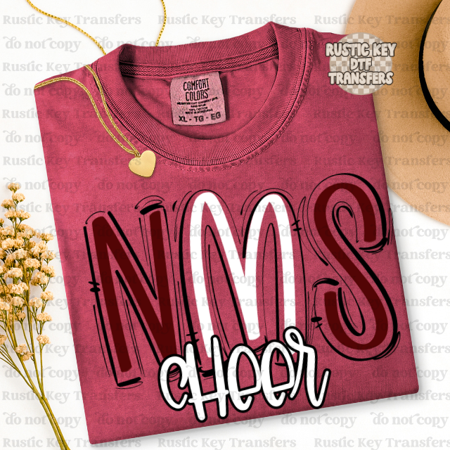 NMS Cheer DTF Transfer, Ready to Press