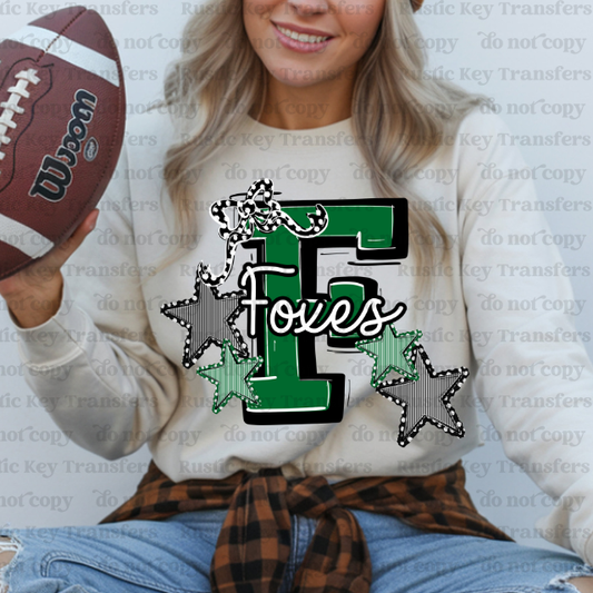 Foxes mascot DTF Transfer, Ready to Press