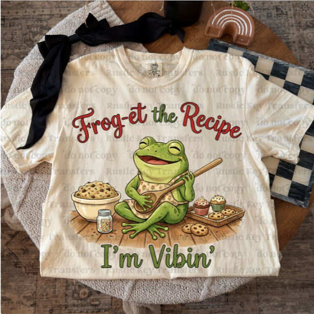 Frog-et the recipe DTF Transfer, Ready to Press