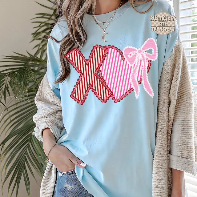 Seersucker XO DTF Transfer, Ready to Press