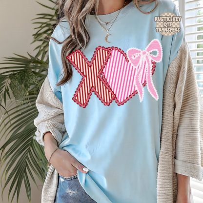 Seersucker XO DTF Transfer, Ready to Press