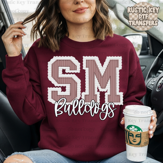 South Middle Bulldogs Prepster DTF Transfer, Ready to Press