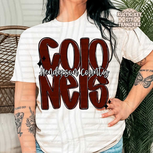 Henderson county colonels DTF Transfer, Ready to Press