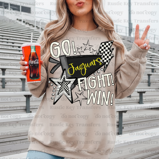 Jaguars mascot pennant DTF TRANSFER