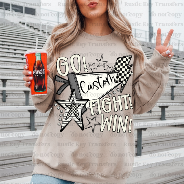 Custom mascot pennant DTF TRANSFER