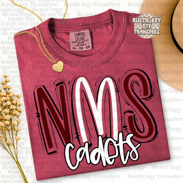 NMS Cadets DTF Transfer, Ready to Press