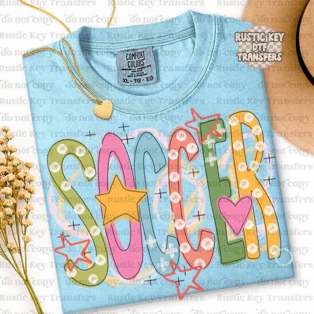 Soccer DTF Transfer, Ready to Press