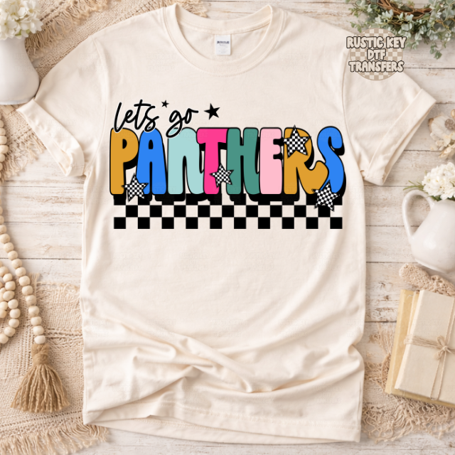 Let's go Panthers DTF Transfer, Ready to Press