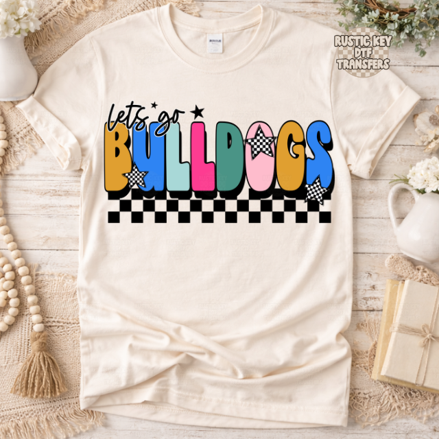 Let's go Bulldogs DTF Transfer, Ready to Press