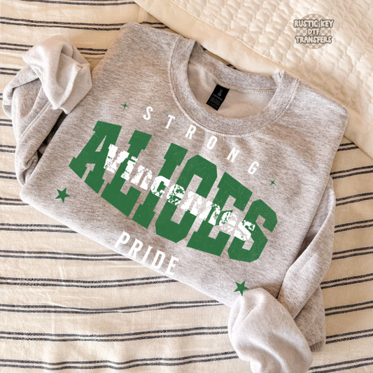 Vincennes alices strong pride DTF Transfer, Ready to Press