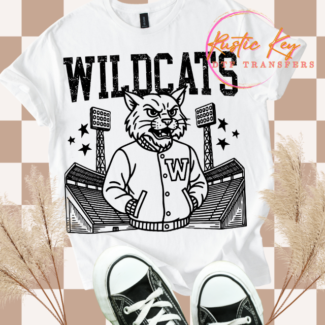 Wildcats mascot DTF TRANSFER