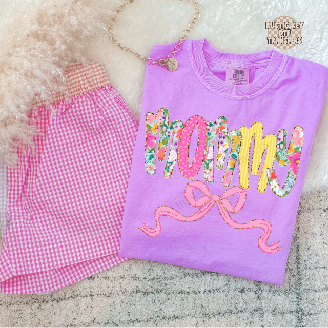 Mommy spring floral DTF Transfer, Ready to Press