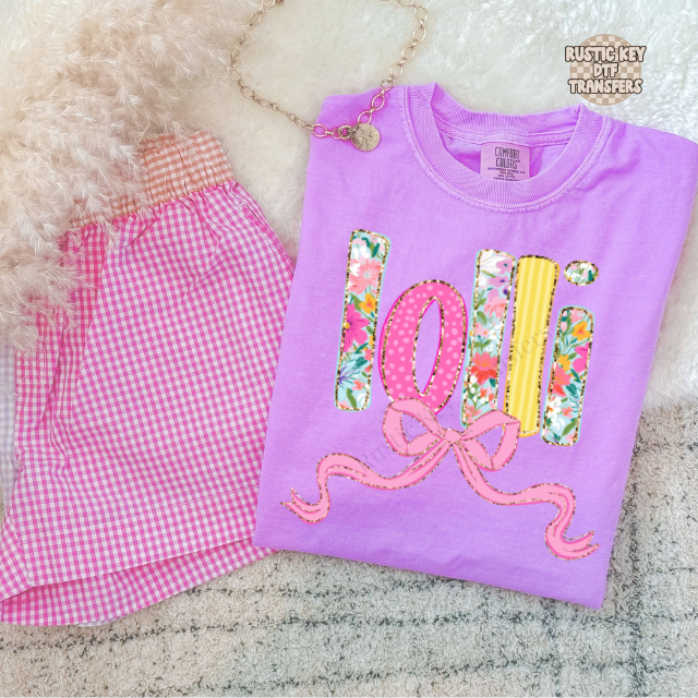 Lolli spring floral DTF Transfer, Ready to Press