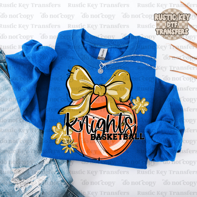 Knights Basketball DTF Transfer, Ready to Press