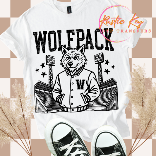 Wolfpack mascot DTF TRANSFER