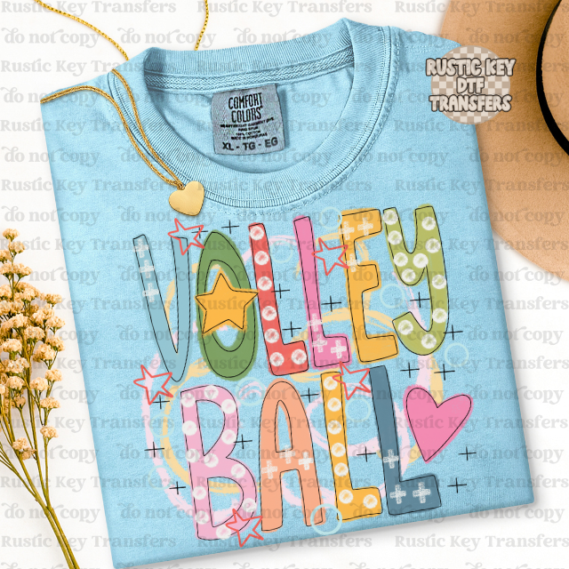 Volleyball DTF Transfer, Ready to Press