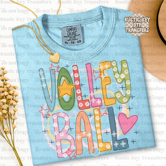 Volleyball DTF Transfer, Ready to Press