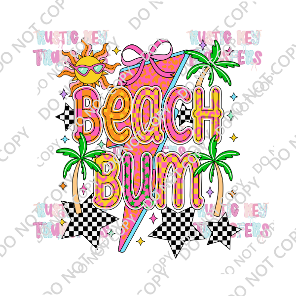 BEACH BUM DTF TRANSFER