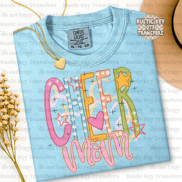 Cheer Mom DTF Transfer, Ready to Press