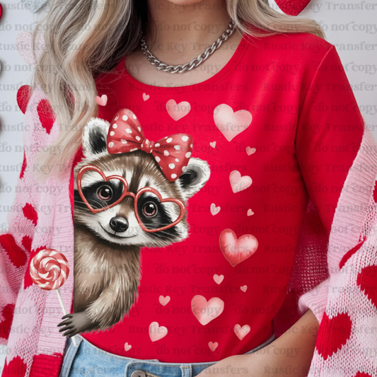 Racoon DTF Transfer, Ready to Press