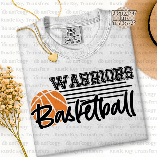 Warriors Basketball DTF Transfer, Ready to Press