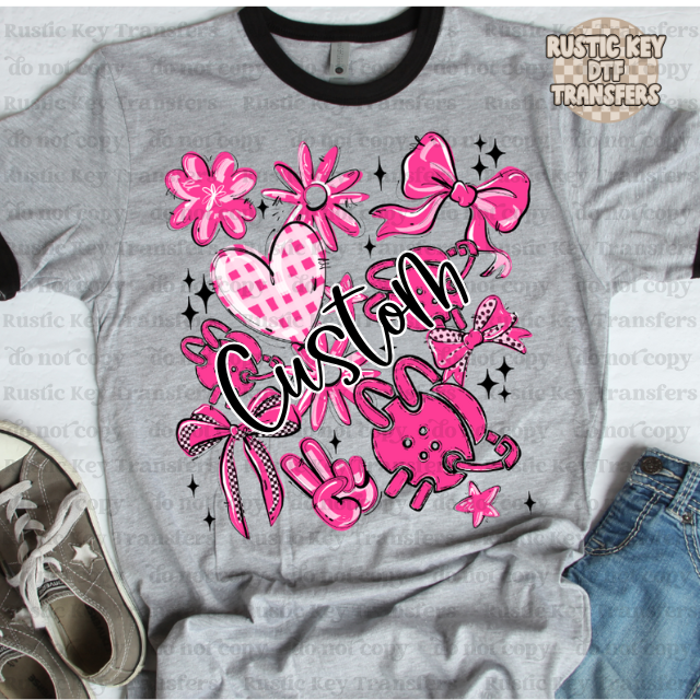 Custom Wrestling collage DTF Transfer, Ready to Press