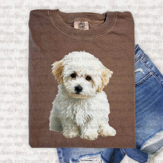 Dog DTF Transfer, Ready to Press