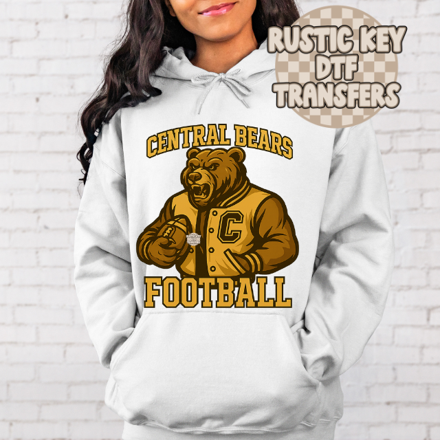 Central Bears Football Gildan Hoodie