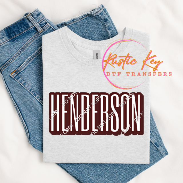 Henderson Colonels DTF TRANSFER