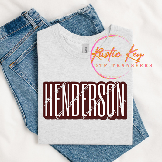 Henderson Colonels DTF TRANSFER