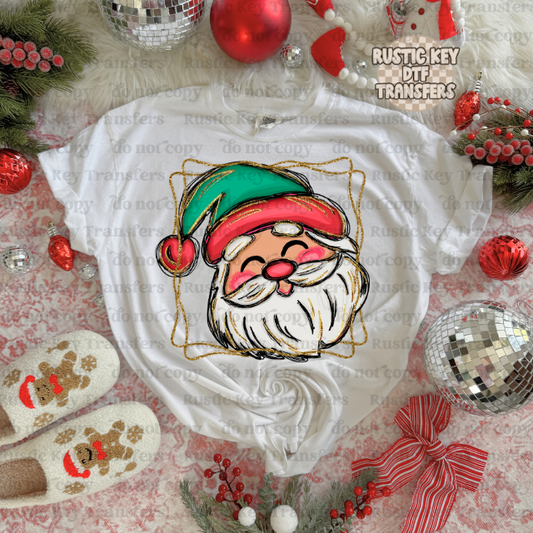 Santa DTF Transfer, Ready to Press