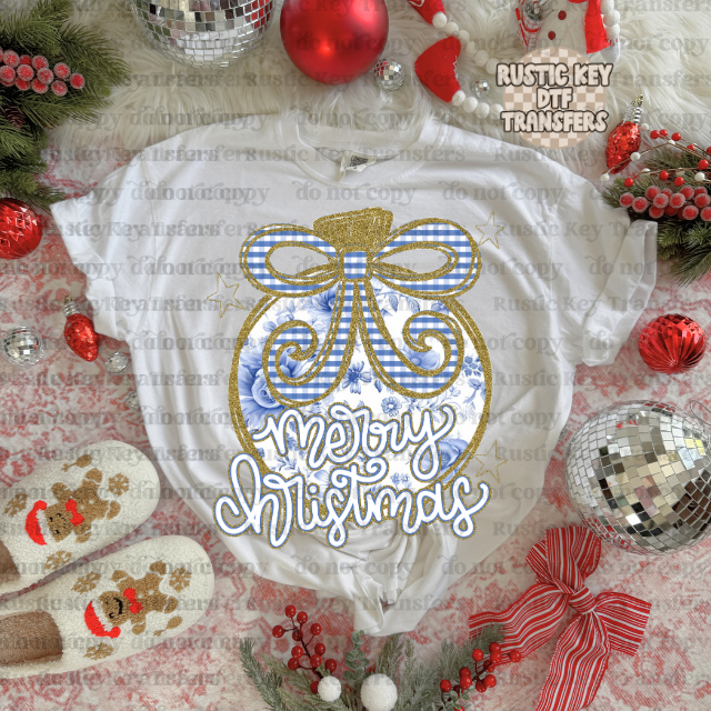 Merry Christmas DTF Transfer, Ready to Press