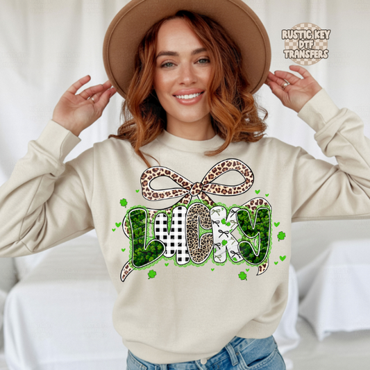 Lucky cheetah DTF Transfer, Ready to Press