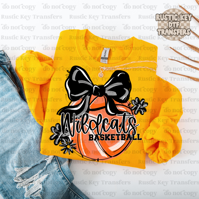 Wildcats Basketball bow DTF Transfer, Ready to Press