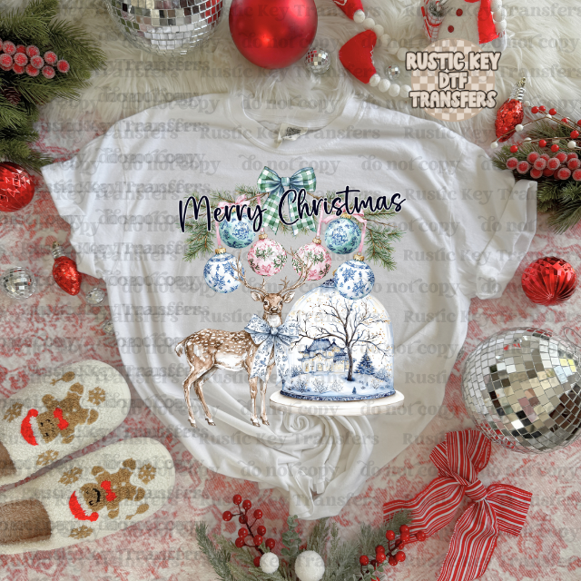 Merry Christmas DTF Transfer, Ready to Press