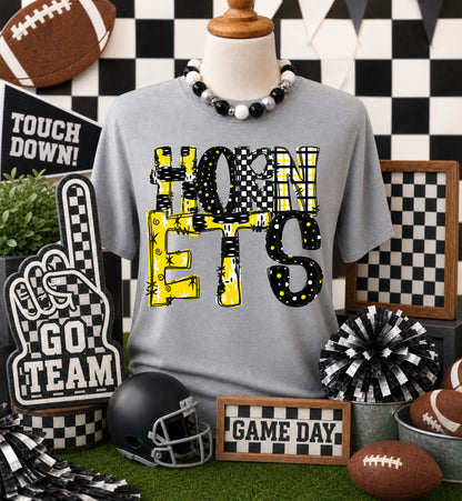 Game day yellow mascots DTF Transfer, Ready to Press Rustic Key Transfers