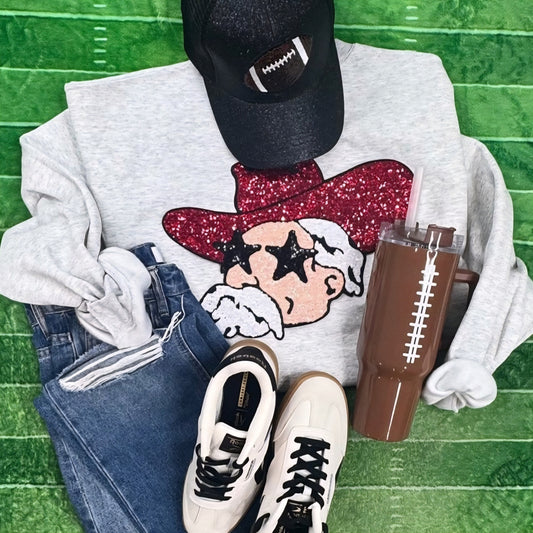 Colonels Maroon starry eyes Sequin Patch