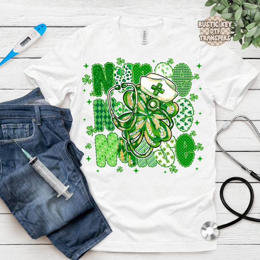 Nurse st Patrick's DTF Transfer, Ready to Press