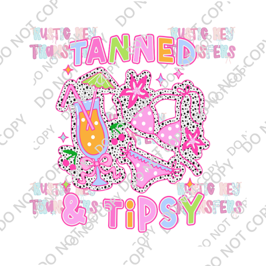 TANNED & TIPSY DTF TRANSFER