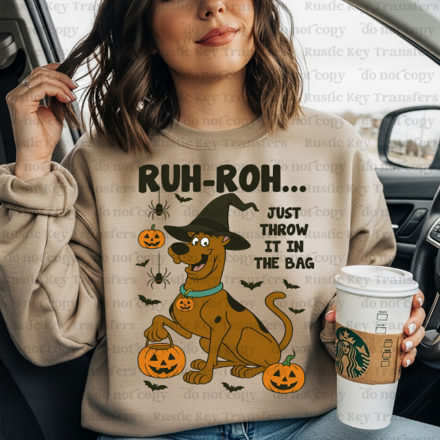 Just throw it in the bag DTF Transfer, Ready to Press