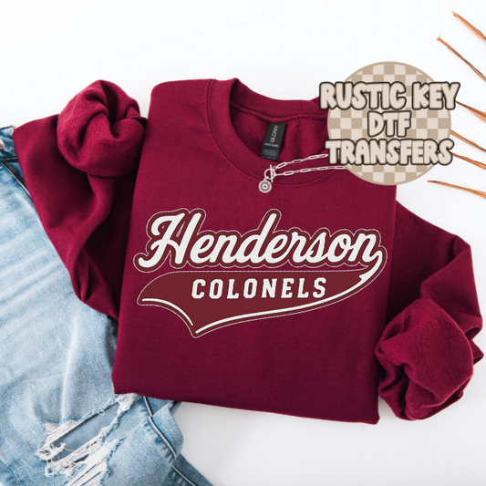 Henderson Colonels DTF TRANSFER